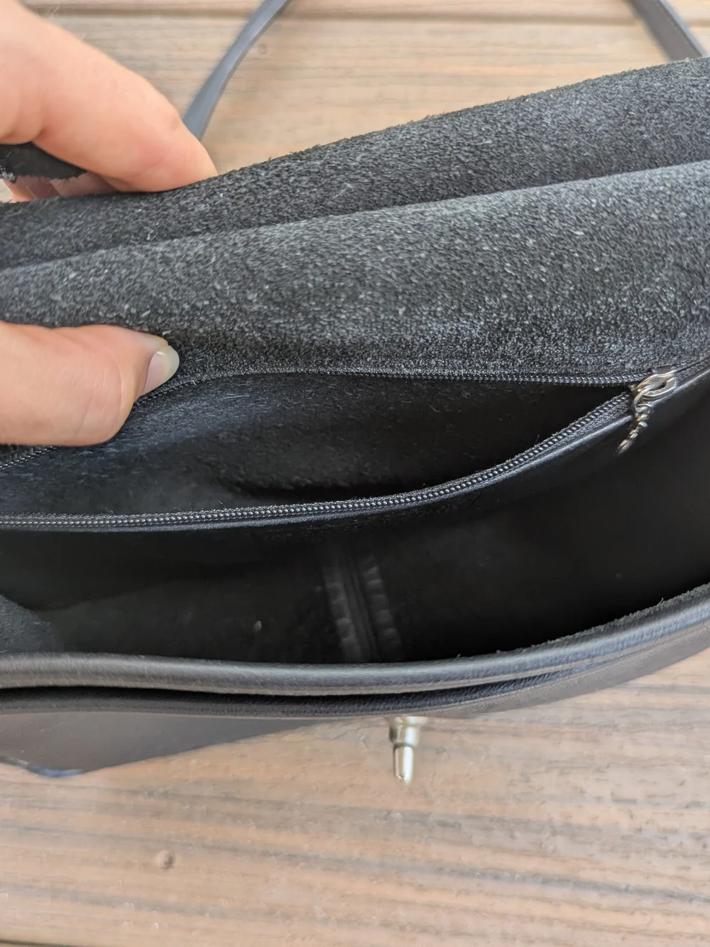 Coach Black Leather Messenger Bag with Top Handle